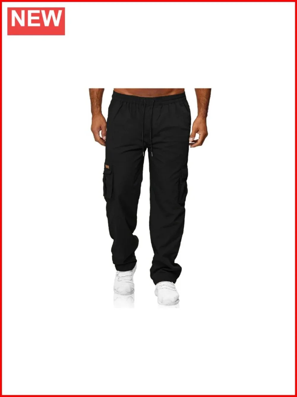 Cargo Sweatpants with Pockets Elastic Waist Drawstring Joggers